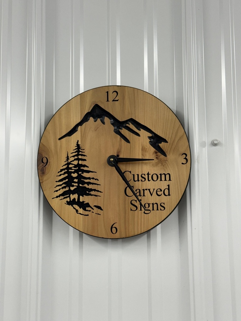 Custom Engraved Wooden Wall Clock